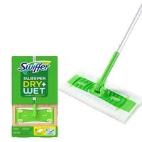 Swiffer一次性拖把免洗干湿两用静电纸拖布吸尘纸免手洗平板拖把 一次性拖把14片干巾+6片湿巾
