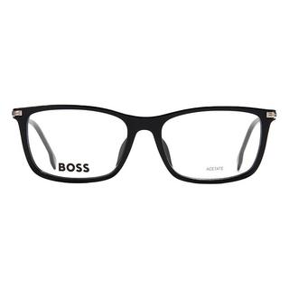 雨果博斯（HUGO BOSS）商务男士方框板材镜架全框可配近视度数镜片1614 284-黑色