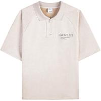 【龚俊心选】GXG男装城市美学双色重磅仿麂皮宽松短袖POLO衫