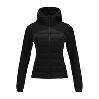 La Nikar 冬季轻薄羽绒服女短款小个子修身白鸭绒保暖时尚外套 黑色 L
