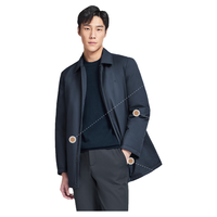 【抑菌白鹅绒】金利来男羽绒服男翻领夹克中长款外套