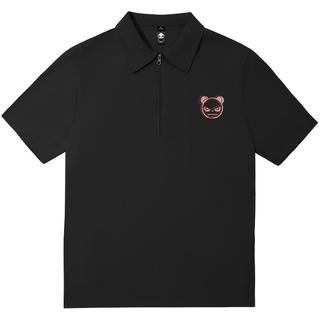 Hipanda你好熊猫潮牌凉感抗皱短袖polo衫男2024夏季短t