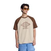 Gap 盖璞 男士撞色插肩袖logo圆领短袖T恤 463174