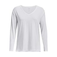 安德玛 UNDER ARMOURUA秋冬Meridian女子纯色V领训练运动长袖T恤1379158