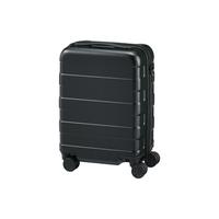 无印良品（無印良品 MUJI） 可自由调节拉杆高度 硬壳拉杆箱(20L) 行李箱 可登机 约22英寸 黑色4S 22英寸 20L