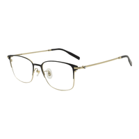 万宝龙（MONTBLANC）近视眼镜架MB0314OA 002+蔡司泽锐1.67防蓝光PLUS镜片 MB0314OA-002黑金色
