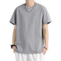 真维斯(Jeanswest)2024夏季短袖男士t恤薄款宽松圆领大码休闲体桖潮流上衣 灰色1009 L 灰色1008