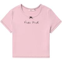 it vesta pink女装合身短款短袖T恤2024夏季青春少女系616AM