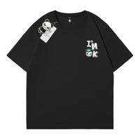 HI PANDA我很好设计感短袖男重磅t恤运动休闲跑步舒适透气纯棉半袖衫 【纯棉】-橙#JDPok熊 2XL 【不易缩水 不易褪色】