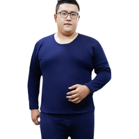 南极人加肥加大男士保暖内衣男加绒加厚大码肥佬秋衣秋裤套装藏青4XL 男款-藏青