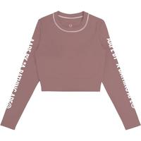 Aape女装春夏字母印花背面半镂空修身短款长袖T恤0850XXJ