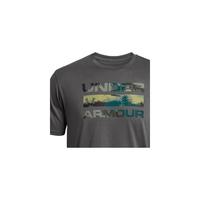 安德玛（UNDERARMOUR）Stacked Fill男子户外运动印花短袖T恤1361903 犀牛灰025 L