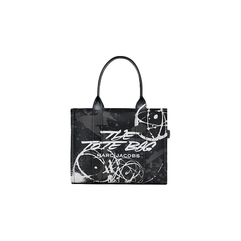 MARC JACOBS 马克·雅克布 FUTURA TOTE联名款 女士手提包 2F4HTT027H04 黑色 大号