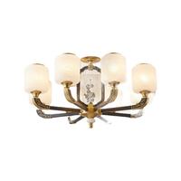 欧普（OPPLE）新中式吊灯轻奢大气客厅灯简约现代灯具灯饰套餐 8头客厅卧室吊灯 8头客/卧吊灯【需另购光源】