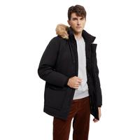 Tommy 秋冬男装户外滑雪中长毛领连帽保暖派克服羽绒服夹克02013