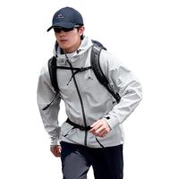 Pioneer Camp【海豹冬季加绒】拓路者户外运动软壳衣男秋季腋下拉链加绒外套 【腋下拉链+防水膜】银灰色 180/XL