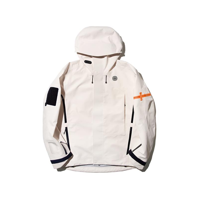 C2.5冲锋衣|UPPERVOID二普纬度户外机能运动防风防水男女秋冬 粉白 XS
