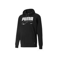 彪马（PUMA） PUMA彪马 男子休闲印花抽绳连帽卫衣 REBEL 588873 黑色-01 L(180/100A)