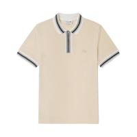 法国拉科斯特 LACOSTE男装翻领撞色条纹休闲短袖衫经典百搭男式POLO衫男