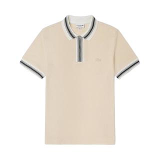 法国拉科斯特 LACOSTE男装翻领撞色条纹休闲短袖衫经典百搭男式POLO衫男