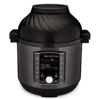 Instant Pot Pro Crisp 11 合 1 多功能电饭煲 - 压力锅、空气炸锅、慢炖锅、蒸锅、烤架、烘烤机和真空低温烹调机 - 黑色不锈钢，1500 瓦，7.6 升