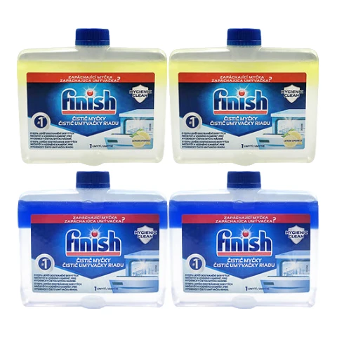 finish凝珠亮碟洗碗凝珠三合一洗碗块洗碗机洗涤剂多效合一洗碗珠洗碗球 250ml 4瓶 机体清洁剂柠檬+原味 客服有惊喜