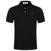 COMME des GARÇONSCOMME DES GARCONS川久保玲T恤男女款短袖POLO衫刺绣爱心情侣款 黑色黑心POLO衫 M