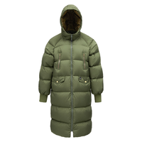 君羽户外羽绒服女长款23700蓬白鹅绒时尚加厚连帽鹅绒服SC64032 松绿 XL（白鹅绒233克）