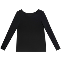 爱慕【奶皮衣】科技保暖内衣含牛奶蛋白吸湿发热抗菌抗静电秋衣裤套装 【上衣】黑糖奶皮 165