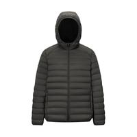 京东京造【轻量云感】轻薄连帽羽绒服男冬窄绗缝轻暖百搭外套 黑色3XL