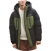 【亲子装】工装羽绒服男加厚连帽印花户外休闲时尚拼接撞色男外套