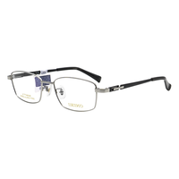 SEIKO 精工 眼镜框男款全框钛材休闲近视眼镜架HC1028 169 53mm浅灰色/哑黑色