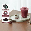 THERMOS 膳魔师 茶旅套装旅行茶具户外露营便携保温茶壶茶杯TCMU 砖红+玻璃杯