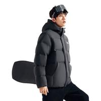 安踏（ANTA）雪壳羽绒服丨武大靖同款四防宽松保暖加厚户外休闲外套 【三防连帽】黑8905-3 XL(/180)