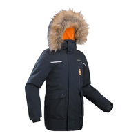 DECATHLON 迪卡侬 儿童保暖棉服夹克加厚外套加绒棉袄棉衣QUJR碳灰色125cm-2654349