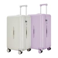 卡拉羊魔方体行李箱巨能装大容量拉杆箱男女可登机旅行箱CX8119 钛金灰丨可签名牌 24英寸丨十天以上单人行程