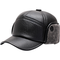 卡帝乐鳄鱼（CARTELO）皮帽子男士秋冬季中老年人保暖鸭舌棒球帽加绒加厚爷爷爸爸老头帽 灰色