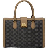 HR赫莲娜包包女包手提包女大包 pvc复古休闲百搭大容量托特包 啡色