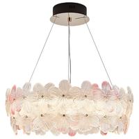 帕莎法式客厅吊灯2024书房灯现代设计师创意花朵温馨客厅主灯 薄荷绿-双圈85cm-天猫精灵