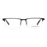 Emporio Armani阿玛尼眼镜框男士半框商务休闲轻Armani光学眼镜架AX1038 0EA1085D-3001磨砂黑