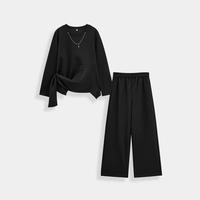 爱依服 2025秋季日常百搭通勤显瘦上下套裤