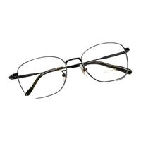 精工（SEIKO）眼镜架男士简约超轻钛材全框小脸近视眼镜框女H03102 黑灰色112
