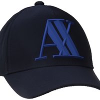 A|X ARMANI EXCHANGE 男士Rubber徽标 AX 棒球帽 海蓝色 TU