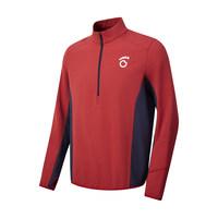 马孔多（macondo）原创单品｜男子跑步方格外套战术格面料吸湿排汗插片式侧缝 竞速红 L