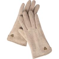 Siggi羊毛手套女冬季加绒加厚保暖触屏分指手套骑行开车防寒浅奶咖