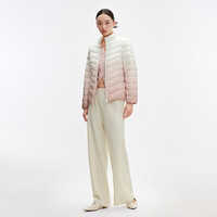 千仞岗（CHERICOM）冬季新款轻薄羽绒服外套ins潮短款立领保暖女款羽绒服 A渐变