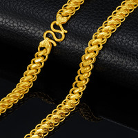 老庙黄金 项链足金侧身链素金项链送男友老公爸爸生日节日礼物父亲节 侧身链定制约20g(7-10个工作日