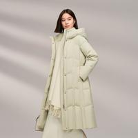 波司登 冬季连帽长款加厚保暖品质商务羽绒服女