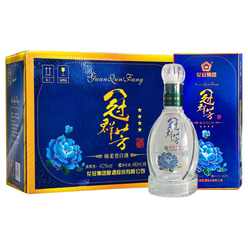  花冠集团 纯粮酿造 浓香型白酒  箱装 480mL 40度