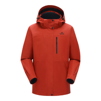  PELLIOT/伯希和 防风 冲锋衣  【男款】丹霞红/抓绒两件套 男女通用 L